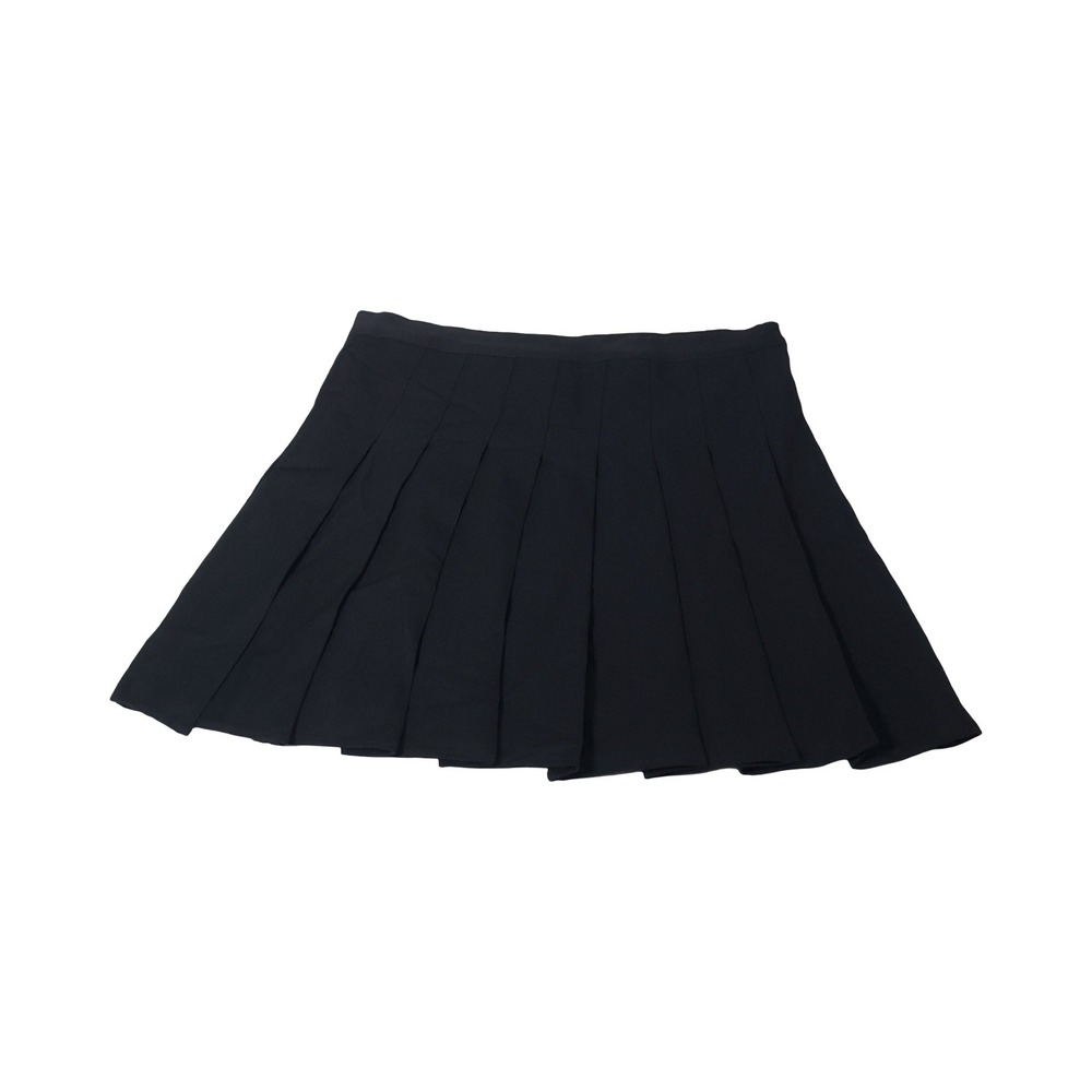 Exchic Black Pleated Mini Skort High Waisted Tennis Skirt with Shorts XL